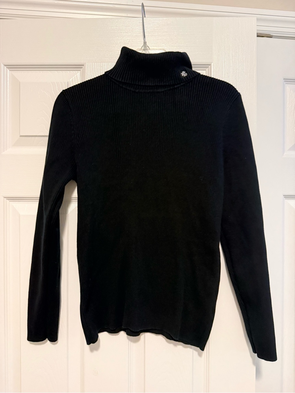 Lauren Ralph Lauren Black Ribbed Turtleneck Sweater